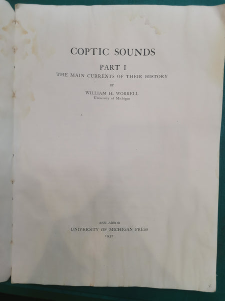 Coptic sounds, part I: The main currents of their history.
