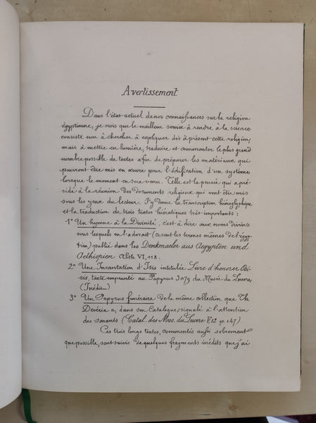Egyptological studies including the text and translation of an unpublished Ethiopian stele and various religious manuscripts with an Egyptian-Greek glossary of the Canopic Decree.
