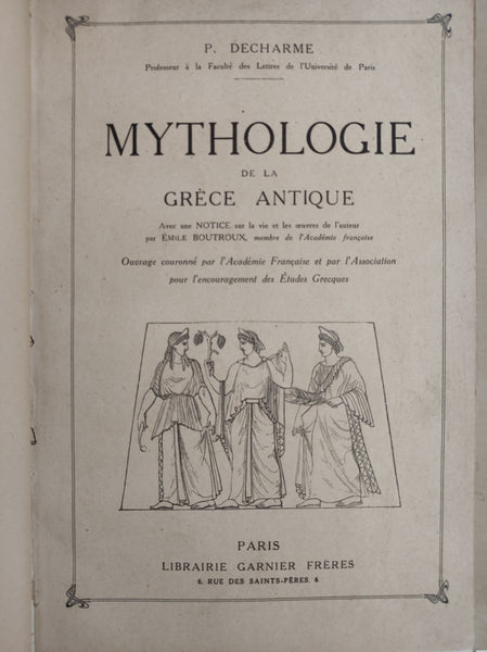 Mythologie de la Grèce antique. Sixieme édition.