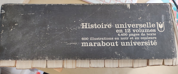 Dos du coffret – Histoire universelle en 12 volumes, 4400 pages, 600 illustrations