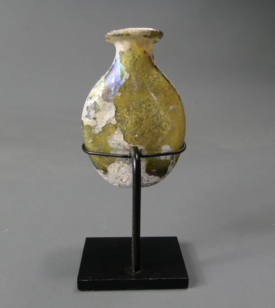Glass bottle.
