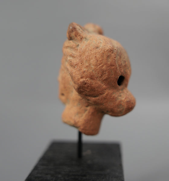 Head of a female statuette.