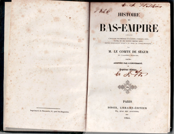 Histoire du Bas-Empire.
