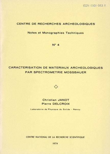 Centre de recherches archeologiques. Notes et monographies techniques. Vol. 1 à 9.