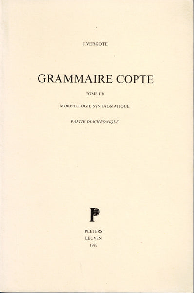 Grammaire copte. 4 tomes en 3 volumes.