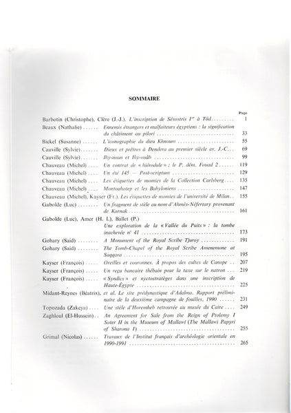 Bulletin de l'Institut Français d'Archéologie Orientale 91. BIFAO 91.