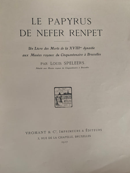 Le papyrus de Nefer Renpet, un Livre des Morts de la XVIIIe Dynastie.