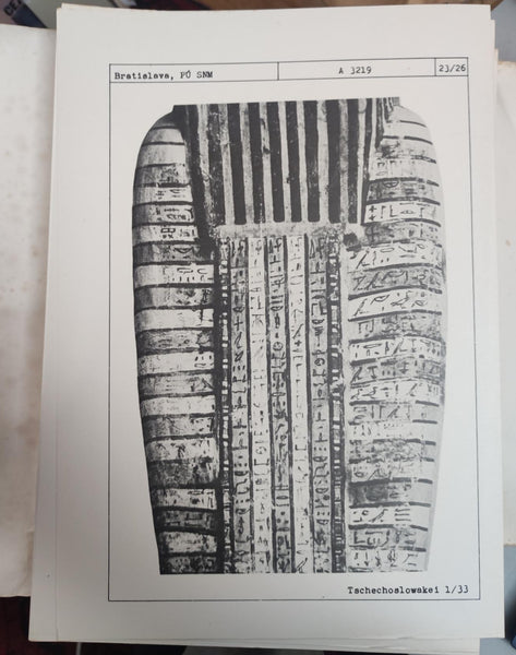 Corpus Antiquitatum Aegyptiacarum, Lose-Blatt-Katalog Ägyptischer Altertümer, Tschechoslowakei, lieferung 1.