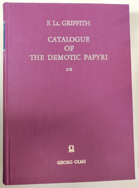 Catalogue of the Demotic Papyri. Vol I/II & III.